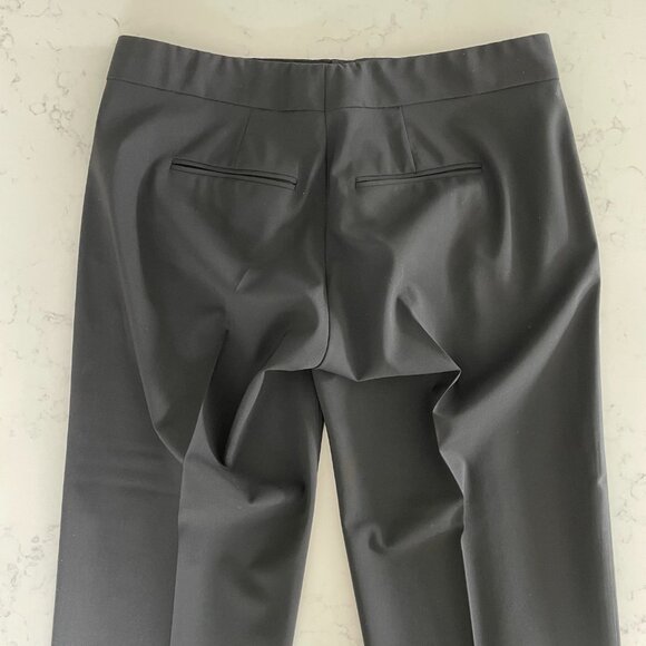 MaxMara Made in Italy Designer Straight Leg M Rise Wool Pants Black Sz 8 - Picture 7 of 10